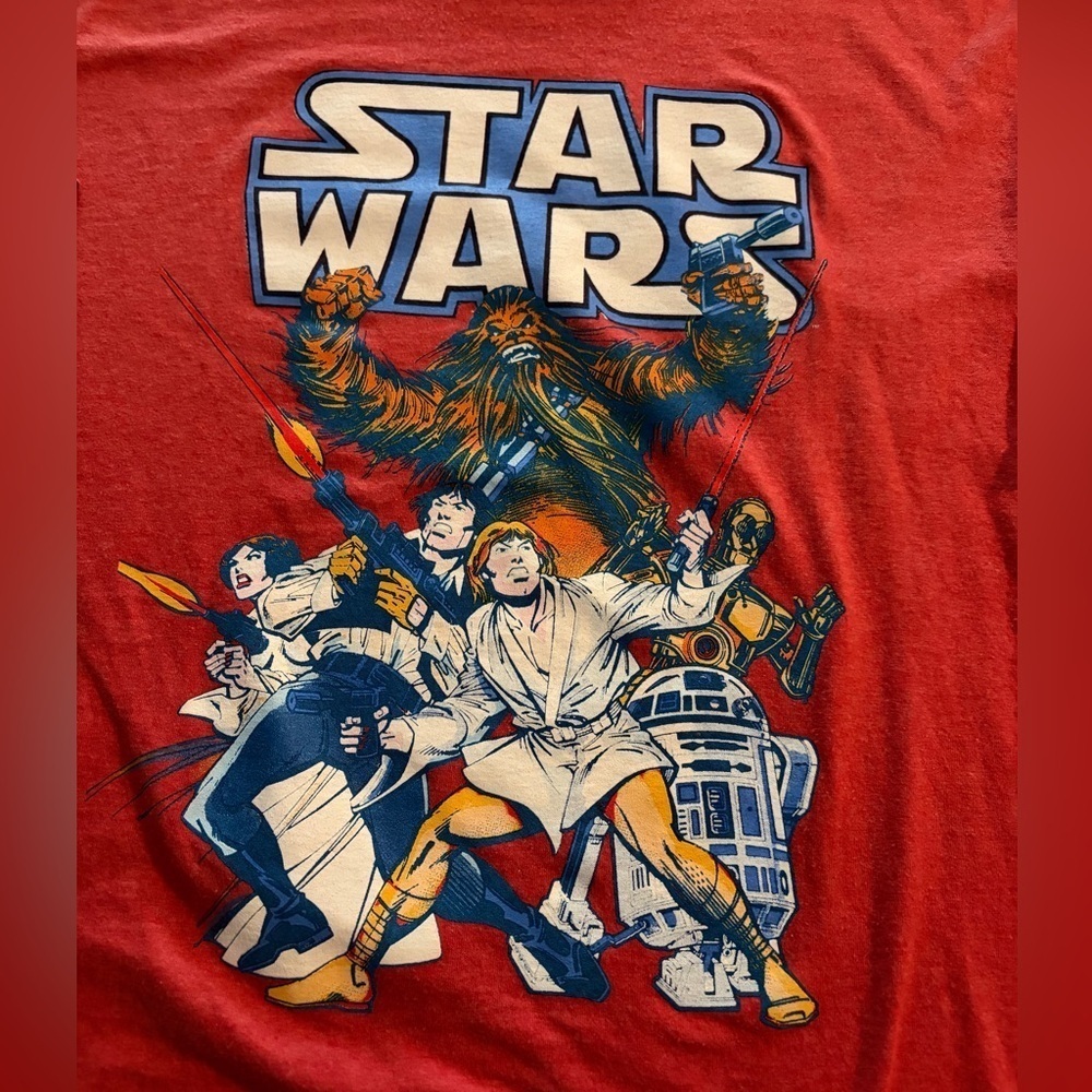 Men’s Star Wars Hero’s Group Shot Vintage Poster Short Sleeve Tee Size 2XL - Picture 7 of 7